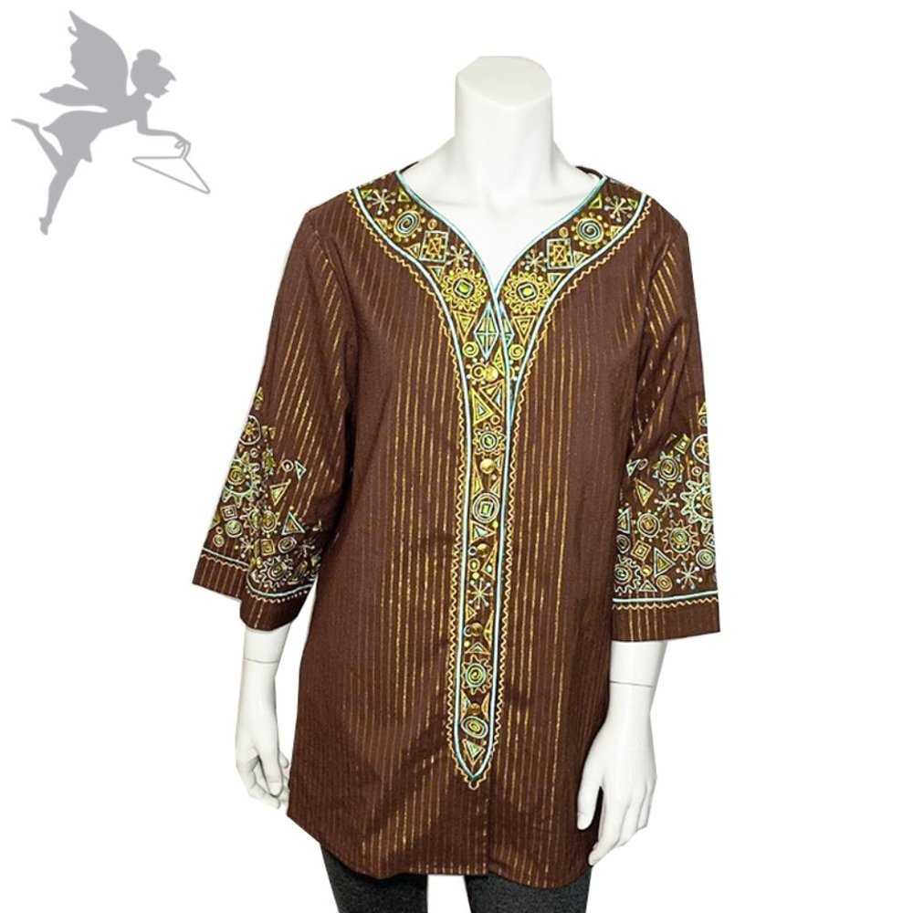 VINTAGE BOB MACKIE Embroidered Top